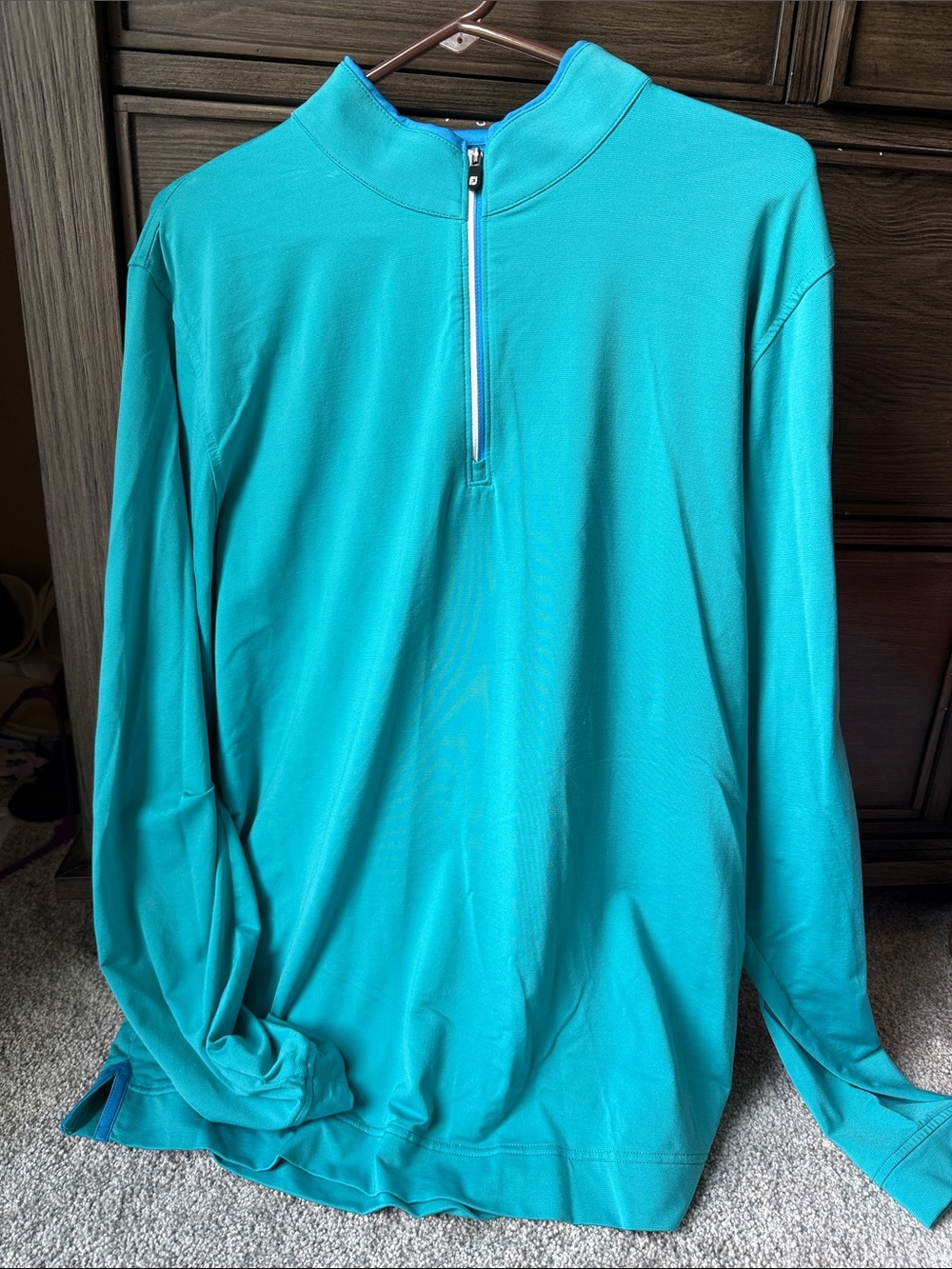 FootJoy Quarter-Zip Pullover in Teal